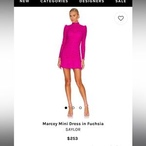 Saylor xs pink lace mini dress